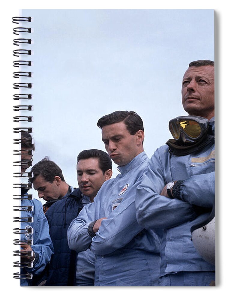 Race Drivers Spiral Notebook featuring the photograph Race Drivers by Robert K Blaisdell