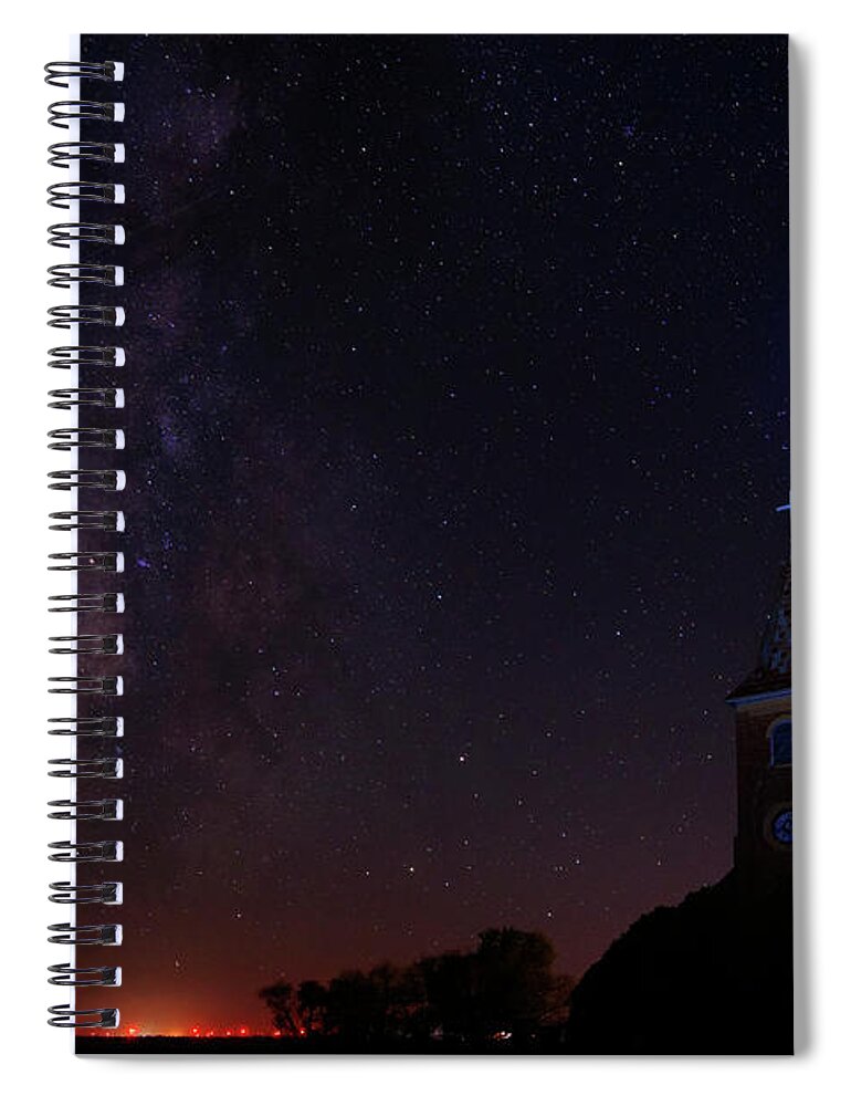 Abandoned Church Spiral Notebook featuring the photograph Radiant Light by Jonathan Davison