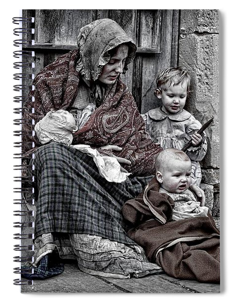Ragged Spiral Notebook featuring the photograph Ragged Victorians 2 by David Birchall
