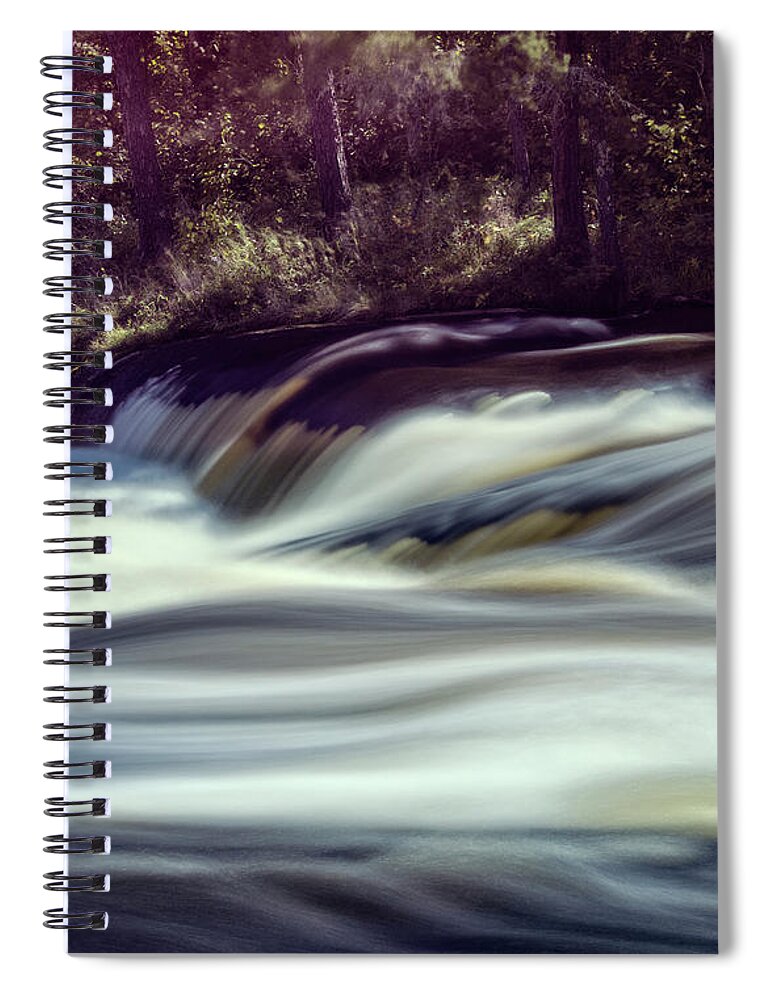 Manitoba Spiral Notebook featuring the photograph Raging River by Sandra Parlow
