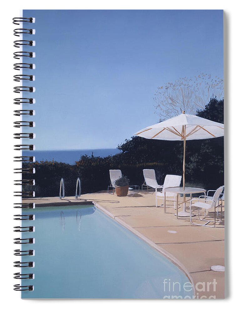 Pool Spiral Notebook featuring the painting Rah 2973686 by Alessandro Raho