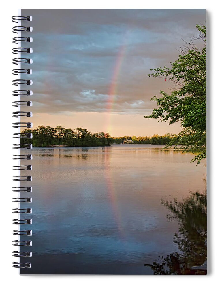Rainbow Spiral Notebook featuring the photograph Rainbow After the Storm by Beth Sawickie