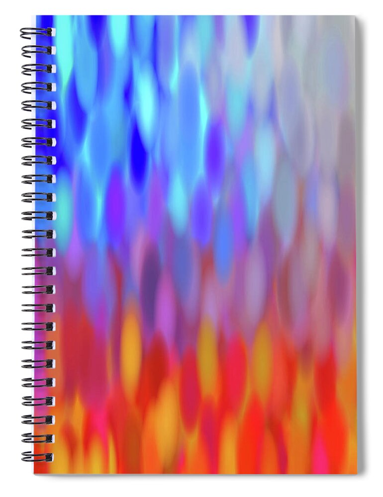 Raindrops No.1 Spiral Notebook featuring the digital art raindrops No.1 by Tom Druin
