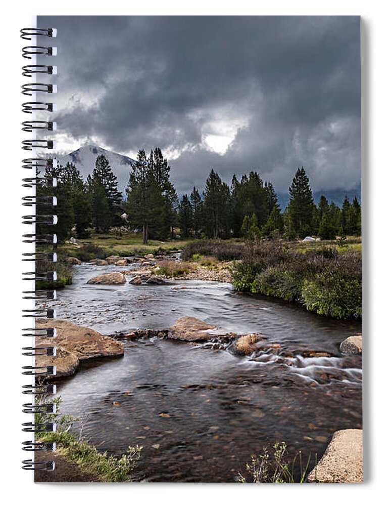 Water Spiral Notebook featuring the photograph Rainy Day in Yosemite by Cat Connor