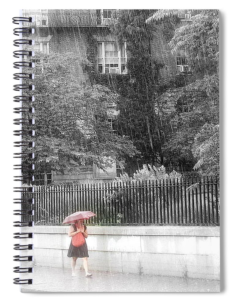 Rain Spiral Notebook featuring the photograph Rainy Day by Julie Lueders 