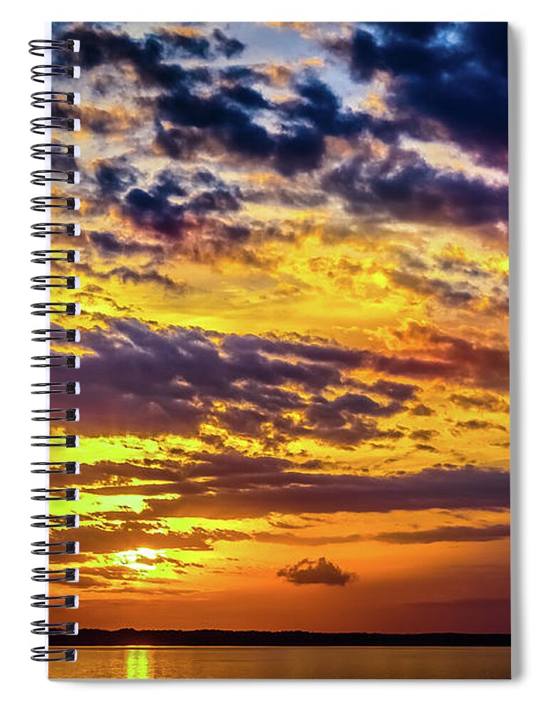 Sunset Spiral Notebook featuring the photograph Rainy Day Sunset - 4 by Barry Jones