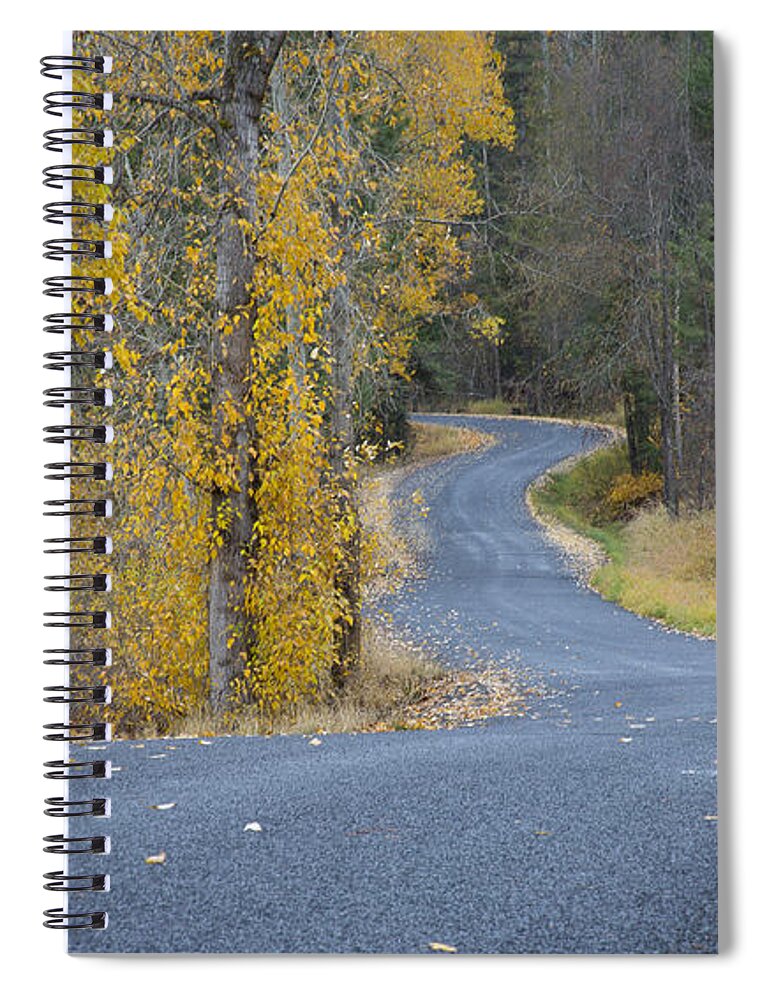 Idaho Spiral Notebook featuring the photograph Rainy Hill Road by Idaho Scenic Images Linda Lantzy