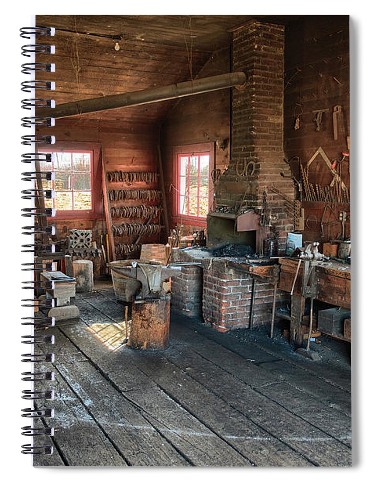 Blacksmith Tools Spiral Notebook featuring the photograph Ranch Blacksmith Shop by Paul Freidlund