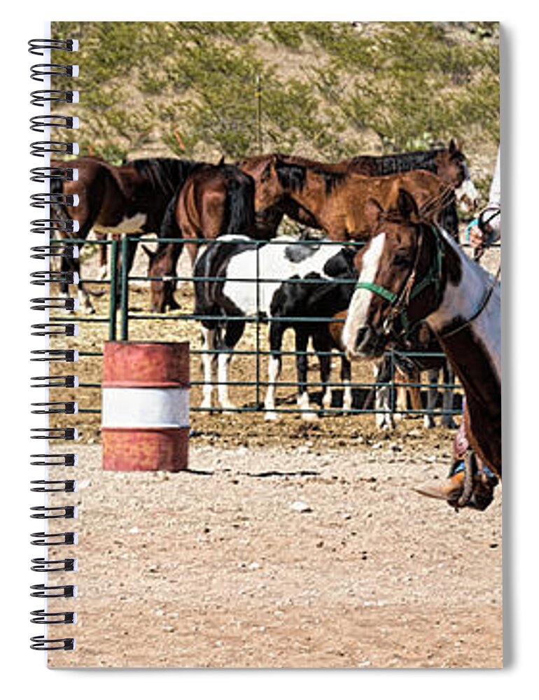 Coffee Mugs Spiral Notebook featuring the photograph Ranch Rider B1 by Walter Herrit