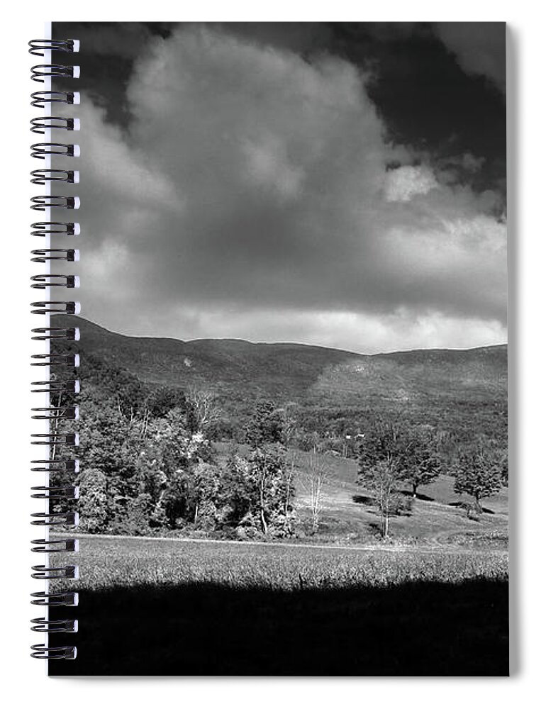 Rand's View Spiral Notebook featuring the photograph Rand's View in Black and White by Raymond Salani III