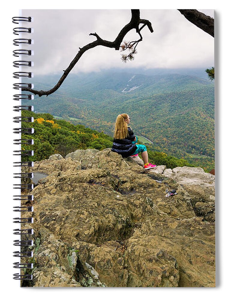 Raven Roost Spiral Notebook featuring the photograph Raven Roost Vista by Fran Gallogly