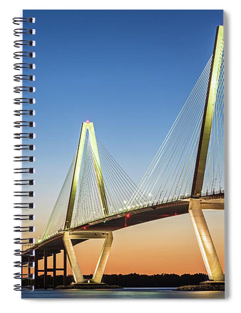 Ravenel Spiral Notebook featuring the photograph Ravenel at Sunset by Jon Glaser