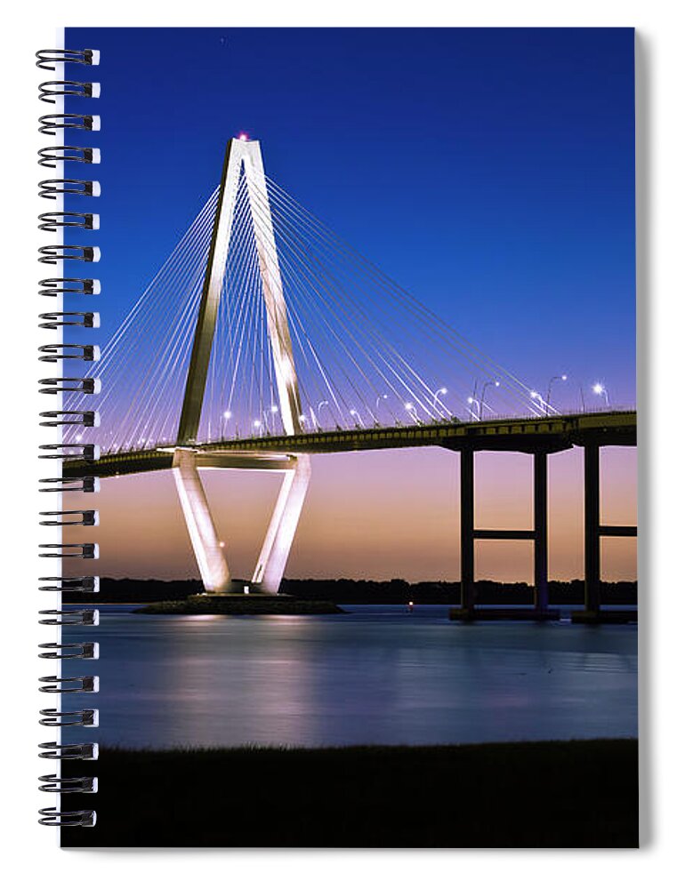 Ravenel Spiral Notebook featuring the photograph Ravenel Bridge 2 by Bill Barber