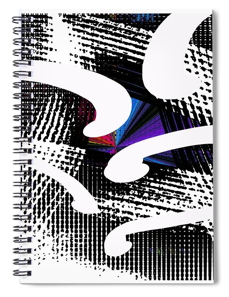 Pattern Spiral Notebook featuring the digital art Reachers by Adria Trail