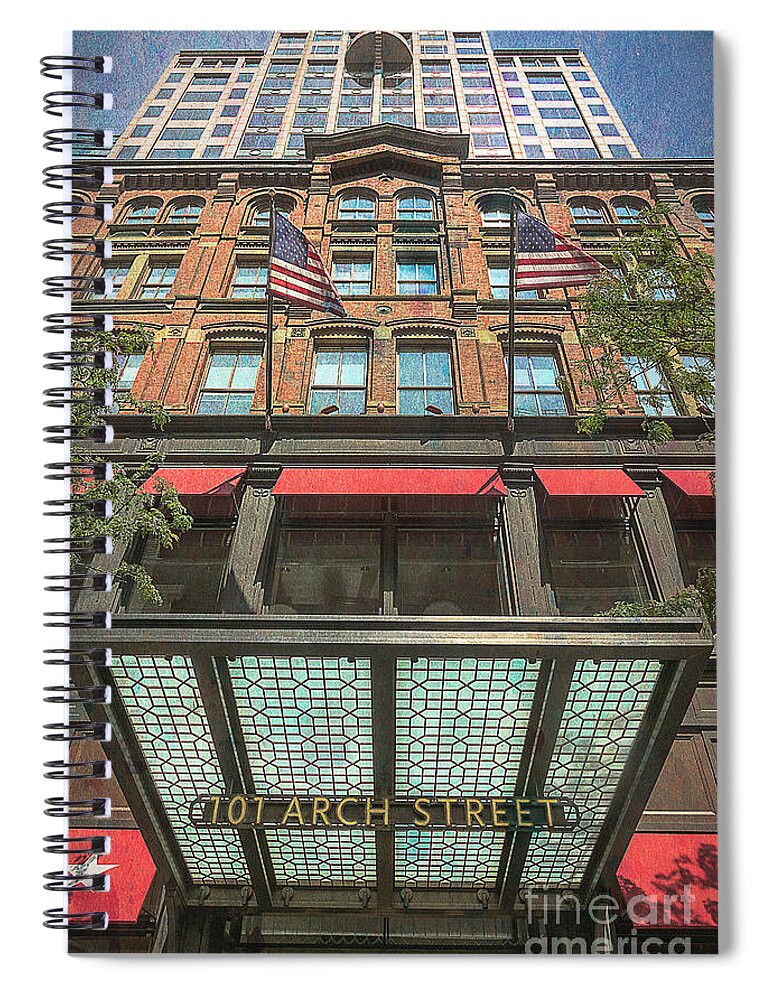Boston Spiral Notebook featuring the photograph Boston skyscaper photograph by JBK Photo Art