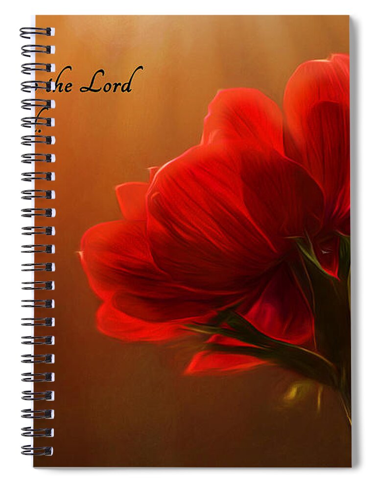 Flower Spiral Notebook featuring the photograph Reaching Inspiration by Mary Jo Allen