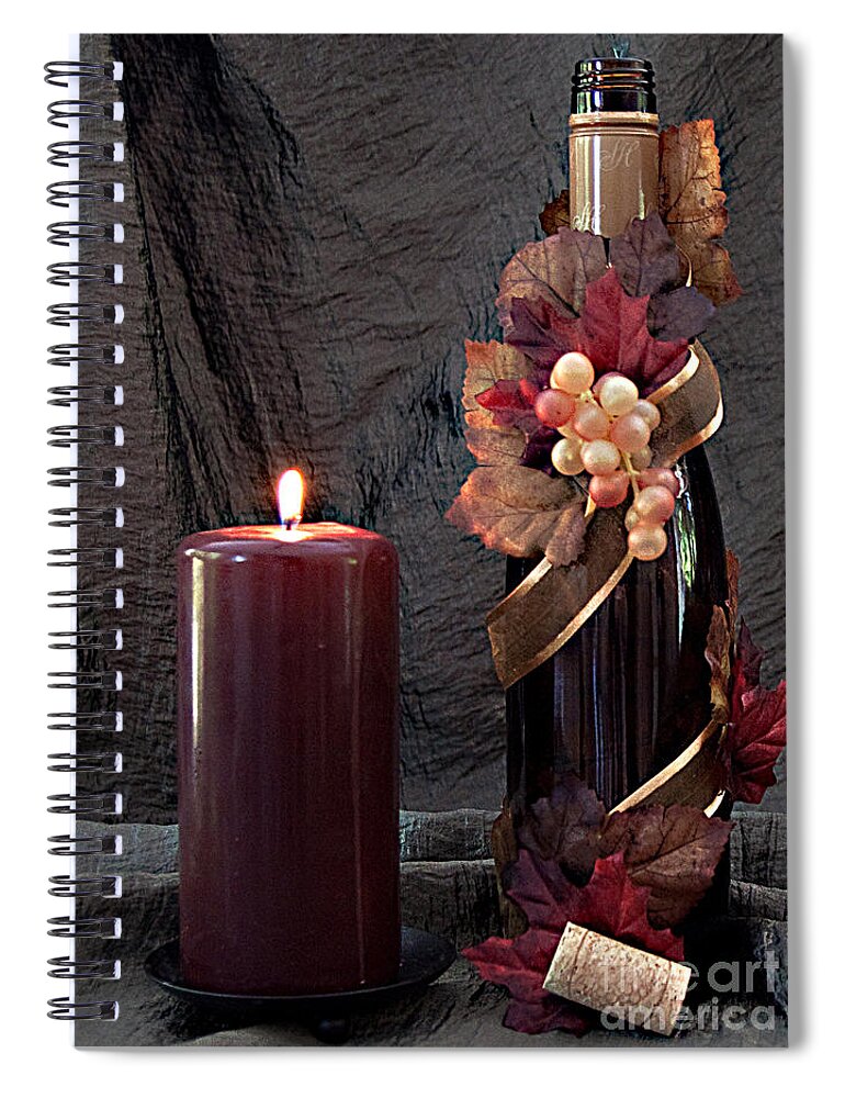 Still Life Spiral Notebook featuring the photograph Ready for a Romantic Evening by Sherry Hallemeier