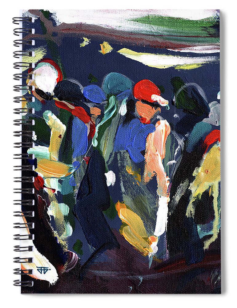 John Gholson Jr Spiral Notebook featuring the painting Ready To Race by John Gholson