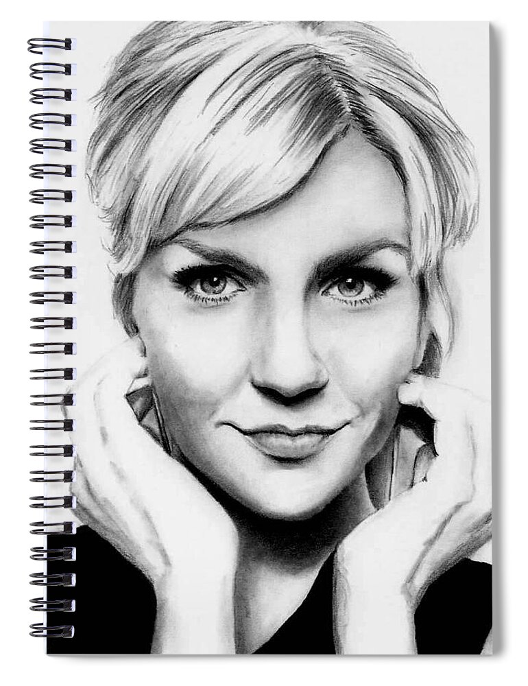 Reah Seehorn Spiral Notebook featuring the drawing Reah Seehorn by Rick Fortson