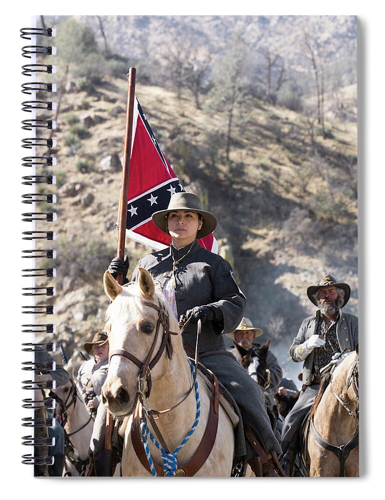 American Civil War Spiral Notebook featuring the photograph Rebal Flag 1 by John Swartz