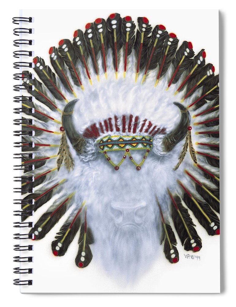 Indian Spiral Notebook featuring the painting Rebirth of Spirit by Wayne Pruse