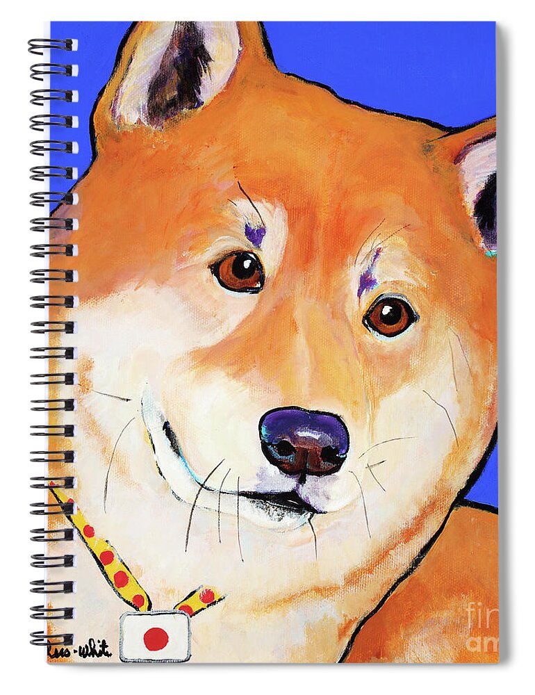 Japanese Rescue Relief Spiral Notebook featuring the painting Reborn by Pat Saunders-White