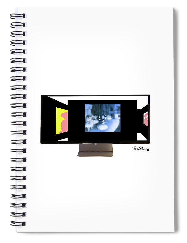Postmodernism Spiral Notebook featuring the digital art Recent 8 by David Bridburg
