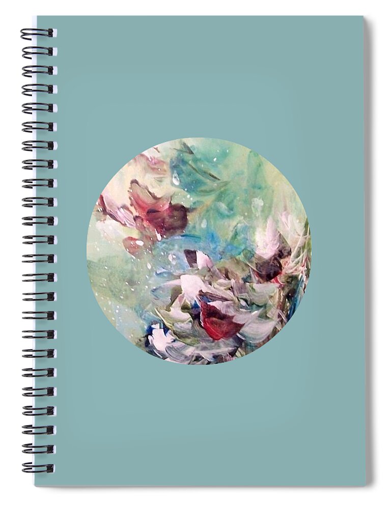 Winter Scene Spiral Notebook featuring the painting Red Birds in Winter by Mary Wolf