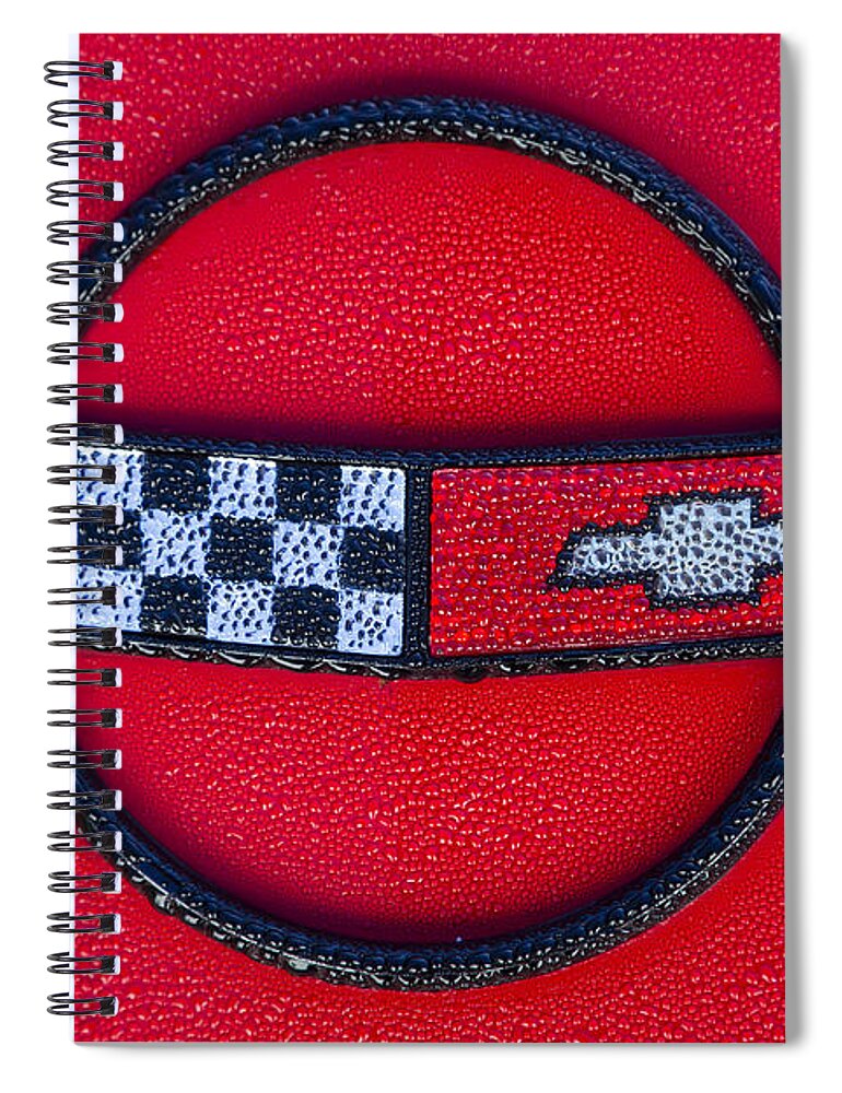 Corvette Spiral Notebook featuring the photograph Red C4 by Dennis Hedberg