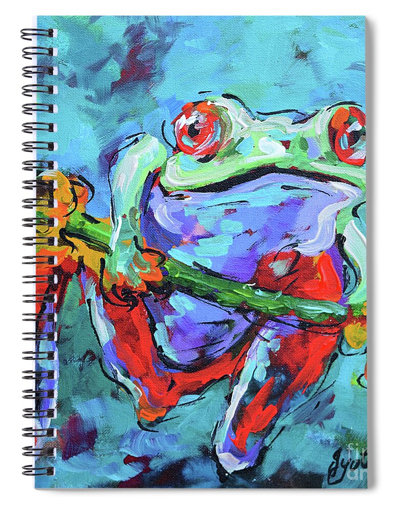  Spiral Notebook featuring the painting Red-eyed Tree Frog lll by Jyotika Shroff