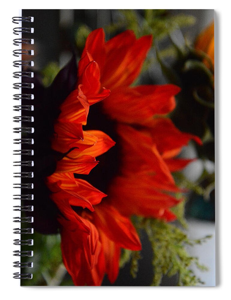 Red Spiral Notebook featuring the photograph Red Flower by Whispering Peaks Photography