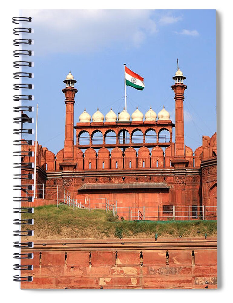India Spiral Notebook featuring the photograph Red Fort New Delhi by Aidan Moran