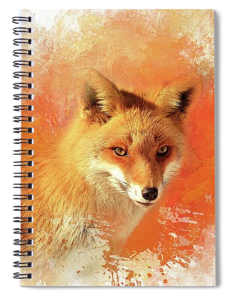Red Fox Spiral Notebook featuring the photograph Red Fox by Eva Lechner