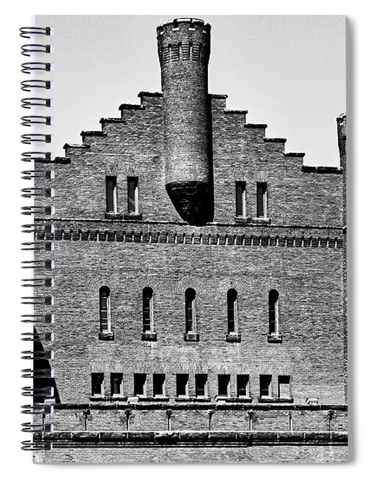 Wisconsin Spiral Notebook featuring the photograph Red Gym Monotone - UW Madison, Wisconsin by Steven Ralser