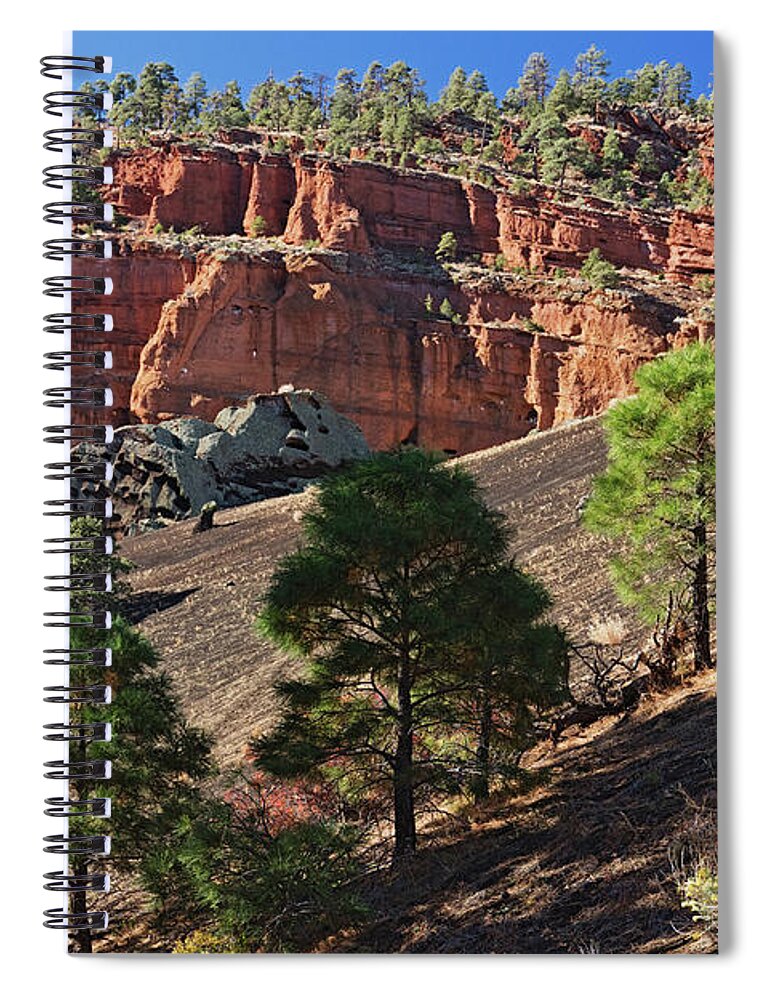 Tom Daniel Spiral Notebook featuring the photograph Red Mountain Entrance by Tom Daniel