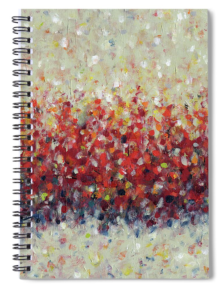 Impressionist Spiral Notebook featuring the painting Red Run by Lynne Taetzsch