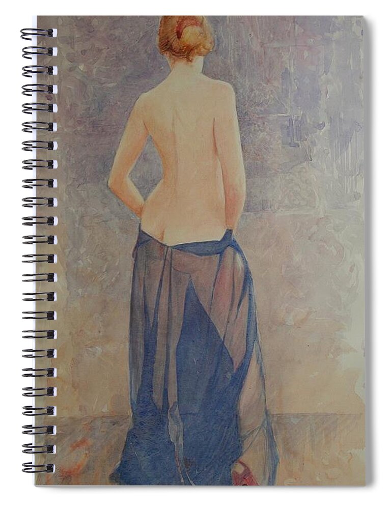 Erotic Spiral Notebook featuring the painting Red Shoe by David Ladmore