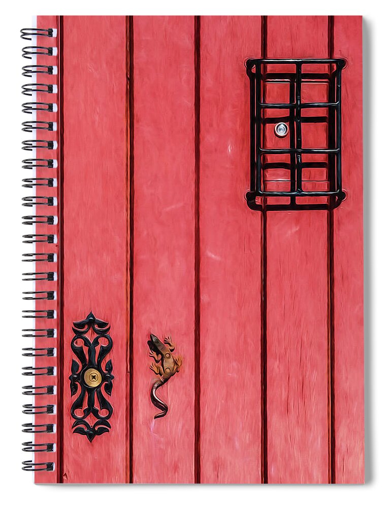 David Letts Spiral Notebook featuring the photograph Red Speakeasy Door by David Letts