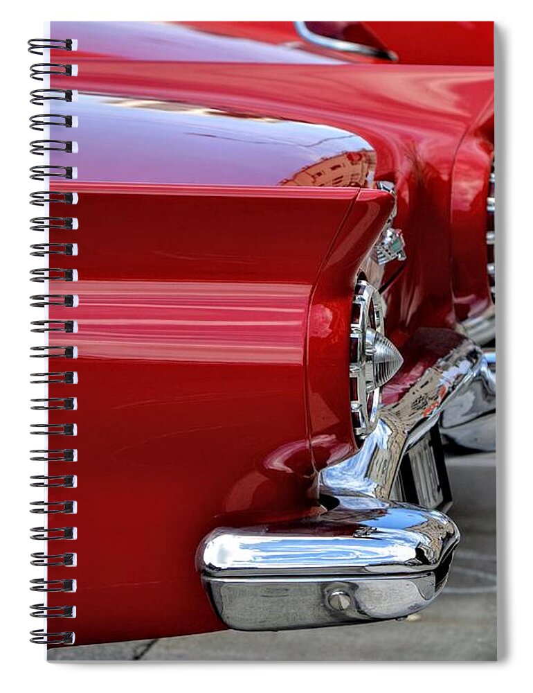 Cool Spiral Notebook featuring the photograph Red Thunderbird by Dean Ferreira