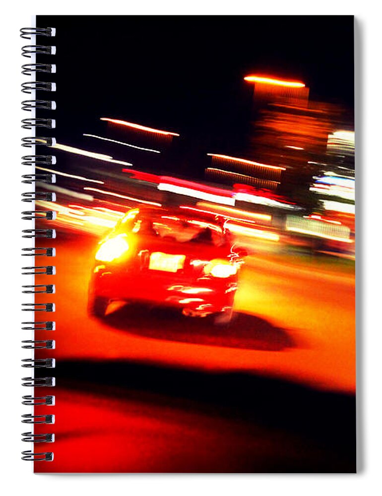 Night Spiral Notebook featuring the photograph Red vision by Tatiana Travelways