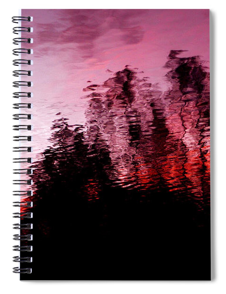 Abstract Spiral Notebook featuring the photograph Red Waters by Lorenzo Cassina