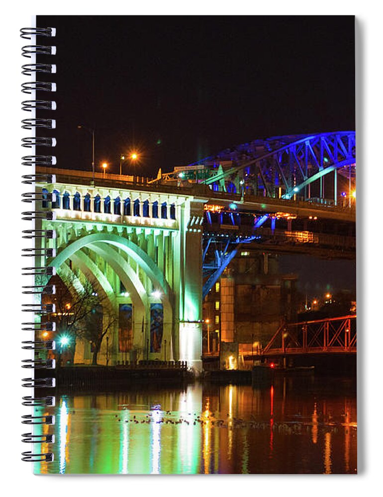 Cleveland Spiral Notebook featuring the photograph Red White and Blue by Stewart Helberg