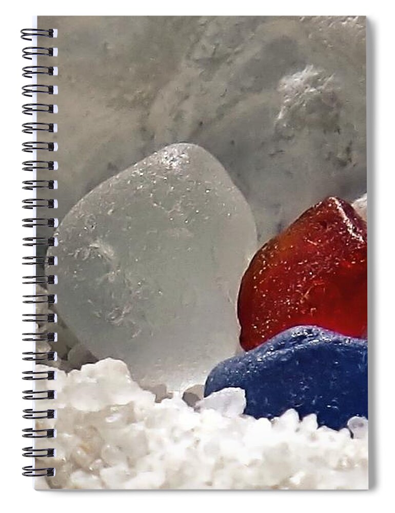 Janice Drew Spiral Notebook featuring the photograph Red White Blue by Janice Drew
