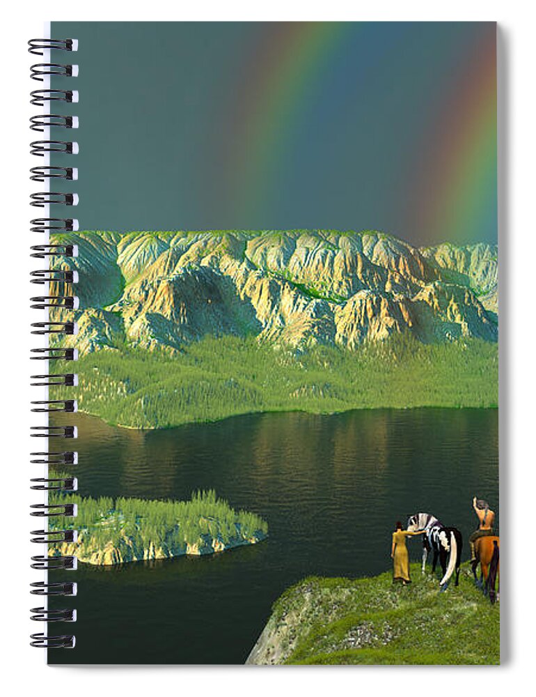 Dieter Carlton Spiral Notebook featuring the digital art Redemption For An Angry Sky by Dieter Carlton