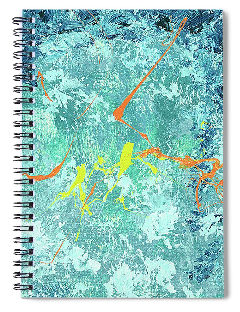 Reef Spiral Notebook featuring the painting Reef Window 180 by Joe Loffredo
