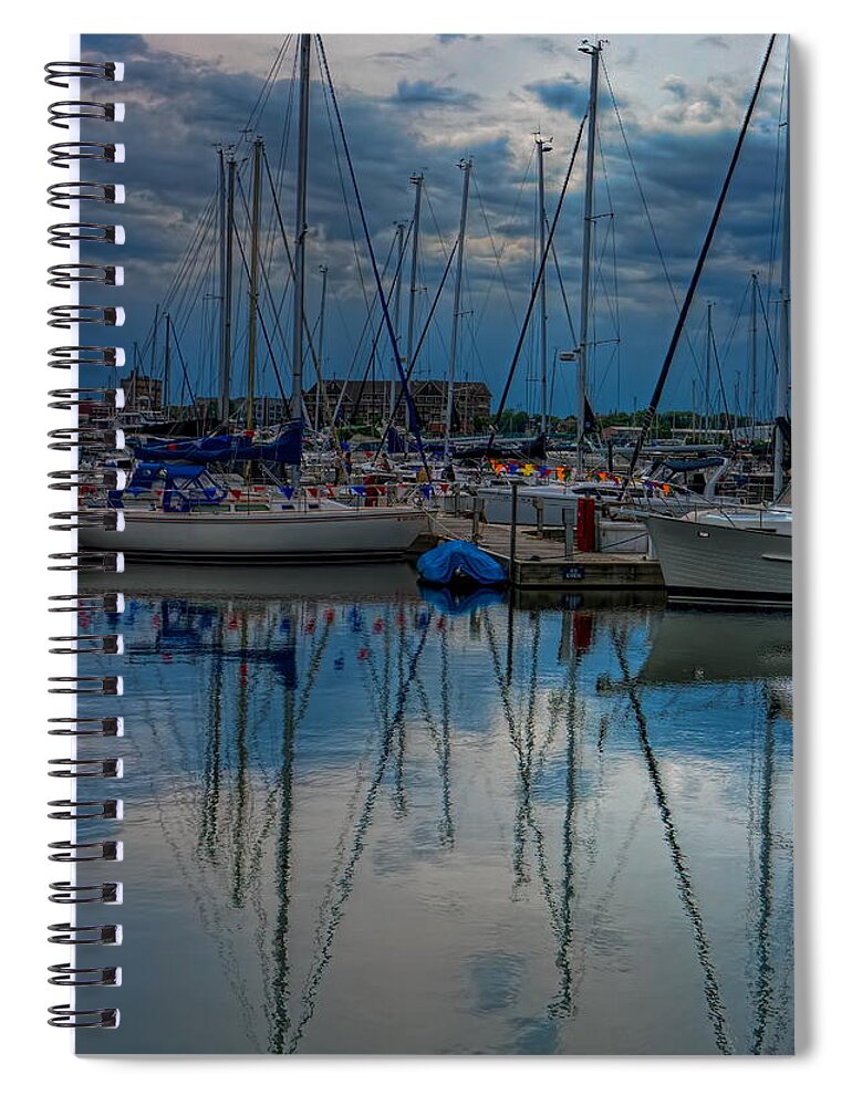 Lake Michigan Spiral Notebook featuring the photograph Reefpoint Marina Square Format by Dale Kauzlaric