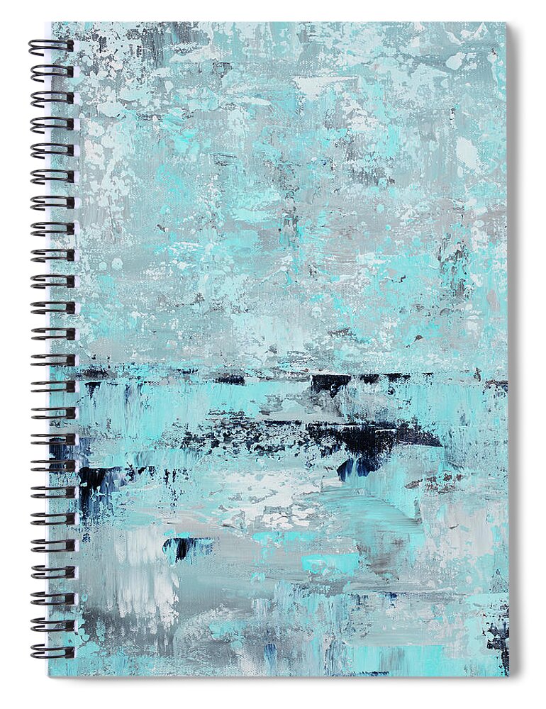 Abstract Spiral Notebook featuring the painting Reflect by Tamara Nelson