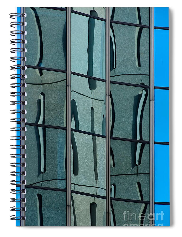 Facade Spiral Notebook featuring the photograph Reflecting Eagle 1 by Werner Padarin