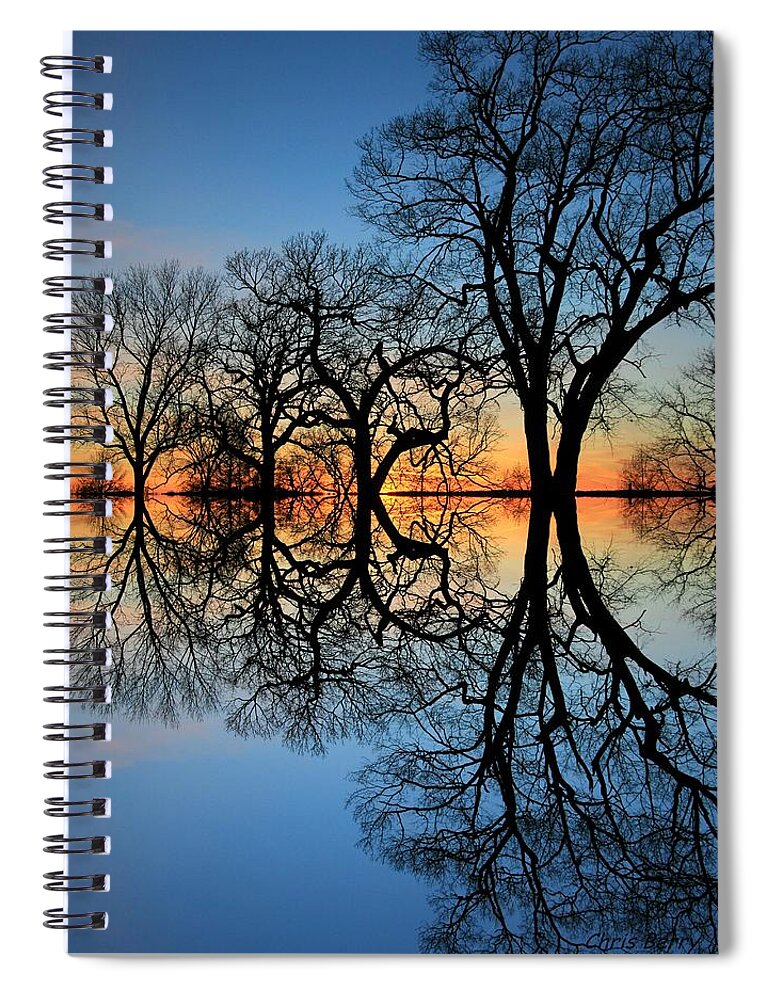 Sunset Spiral Notebook featuring the photograph Reflecting on Tonight by Chris Berry