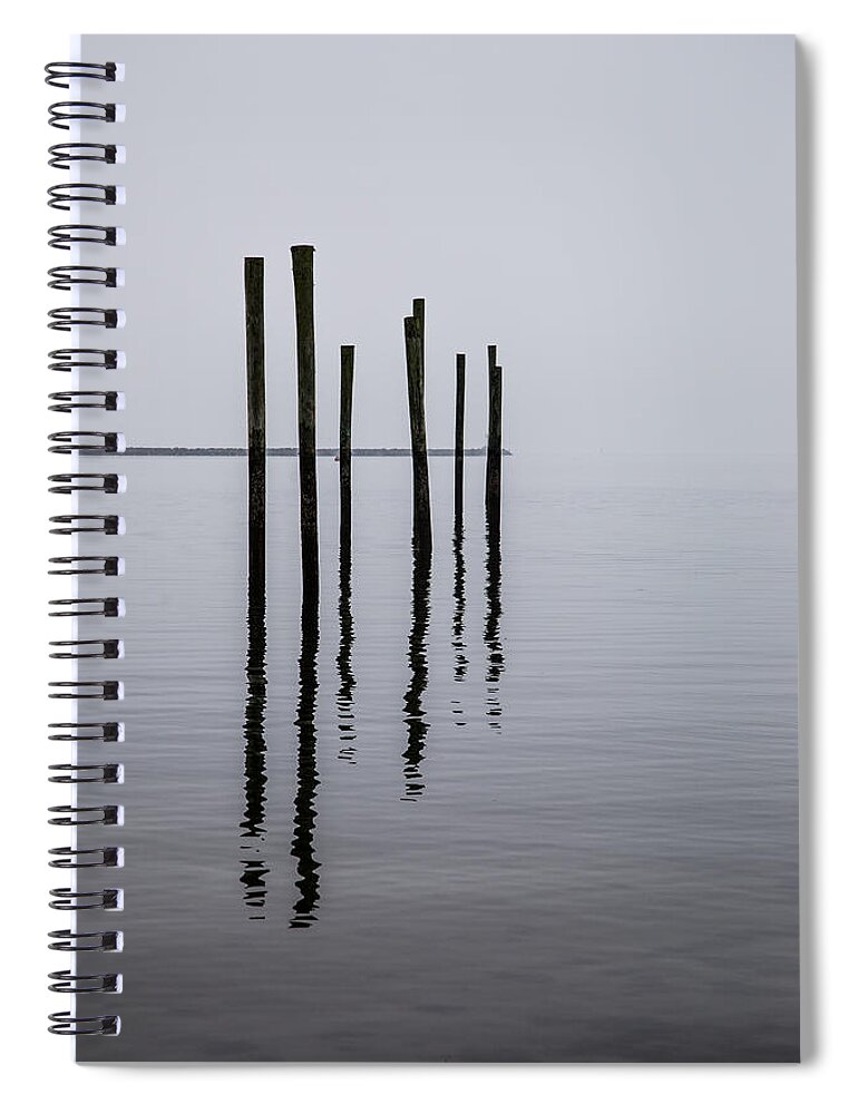 Landscape Spiral Notebook featuring the photograph Reflecting Poles by Karol Livote